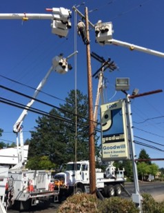 Installing fiber on North State Street