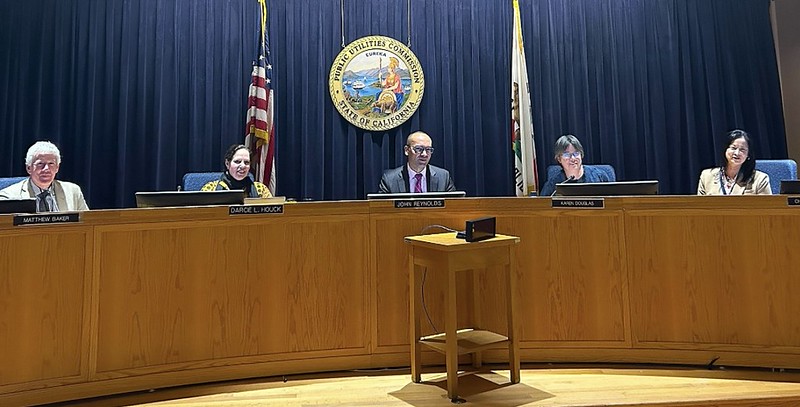Commissioner Harada at a Voting Meeting in May 2026 in San Francisco with her fellow Commissioners.
