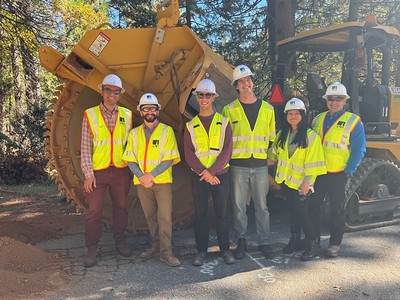 President Reynolds and CPUC staff observing a utility undergrounding project in 2025.