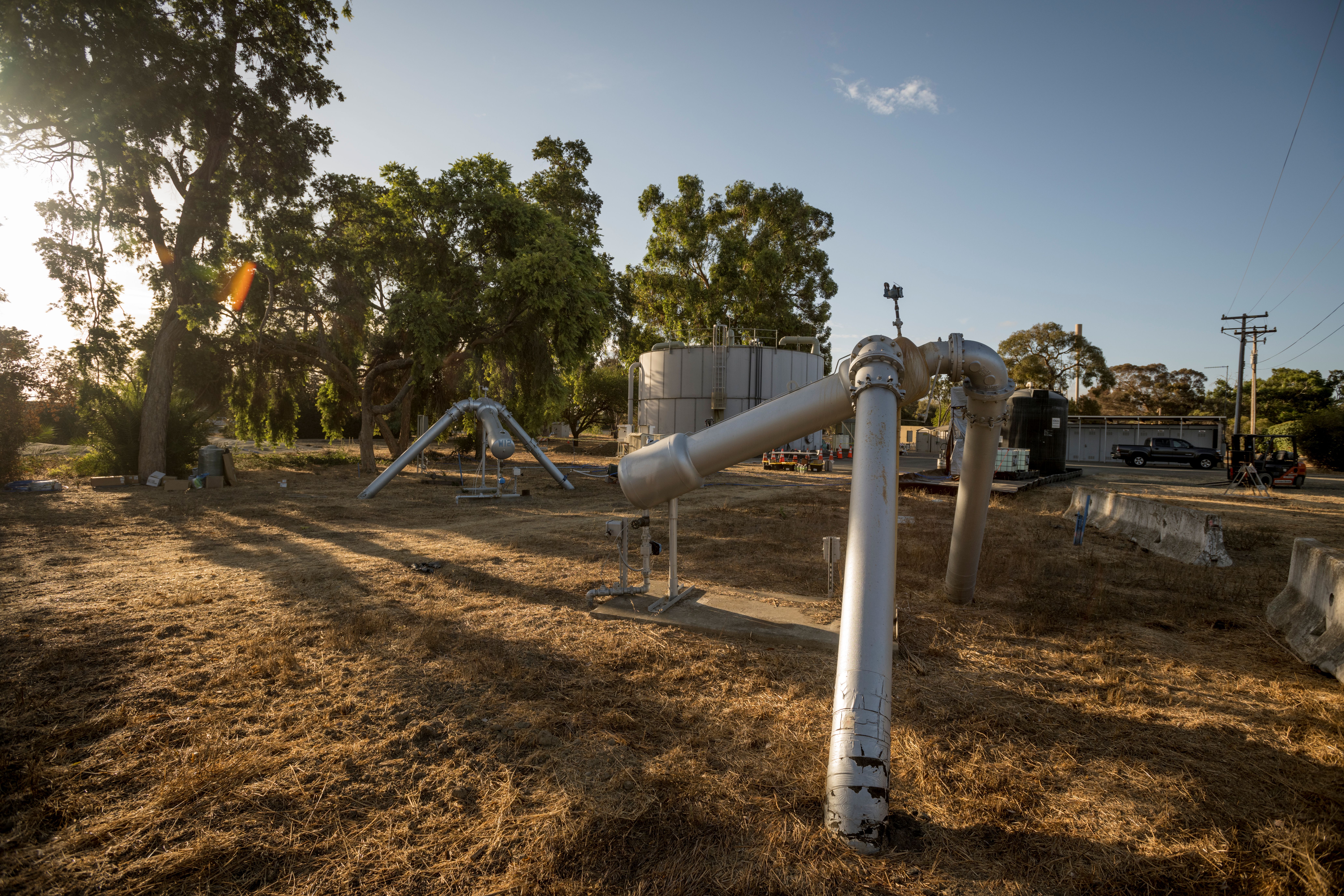 Water infrastructure at San Jose Water Williams Station 