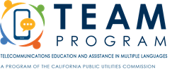 TEAM Program logo: Telecommunications Education and Assistance in Multiple Languages