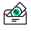 icon of money in an envelope